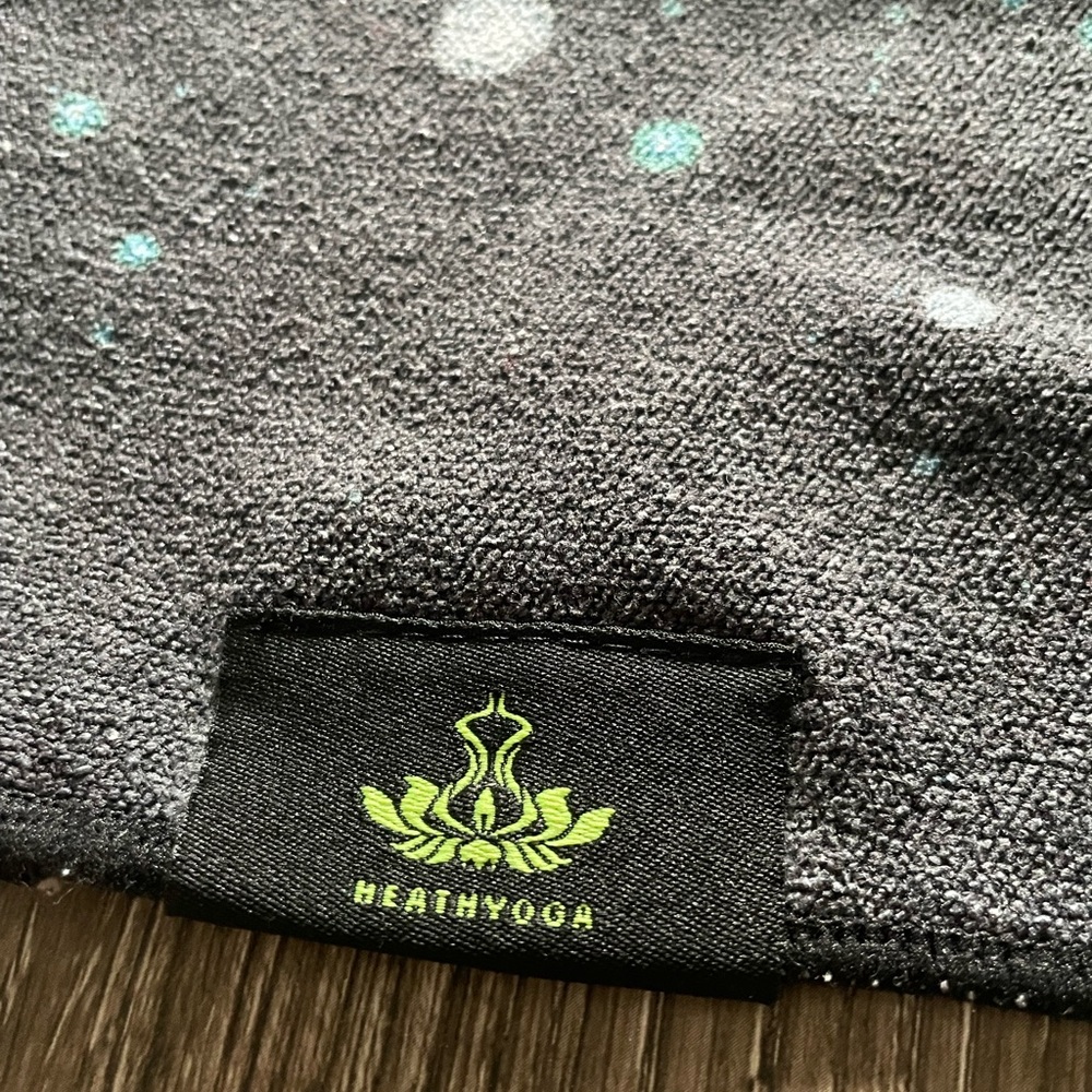 Floral Yoga Mat with Black Background - Picture 2 of 4
